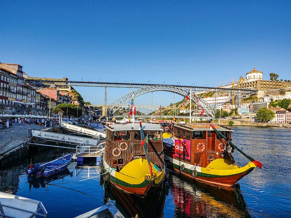 Stadtpanorama von Porto mit der Brücke Ponte Luis I. Foto: © CRUCERO
