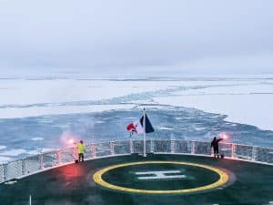 Am 06. September um 10:38 Uhr (MEZ) hat die Le Commandant Charcot den geografischen Nordpol erreicht. Foto: © Alexiane Eymard