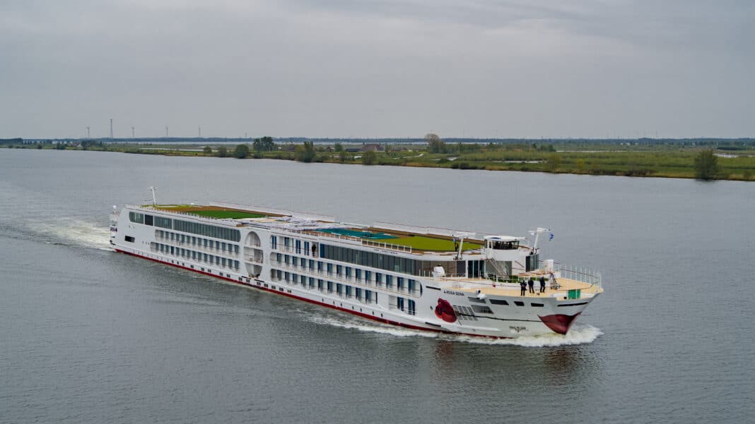 Die A-Rosa Sena auf Probefahrt. Foto: Concordia Damen Shipbuilding