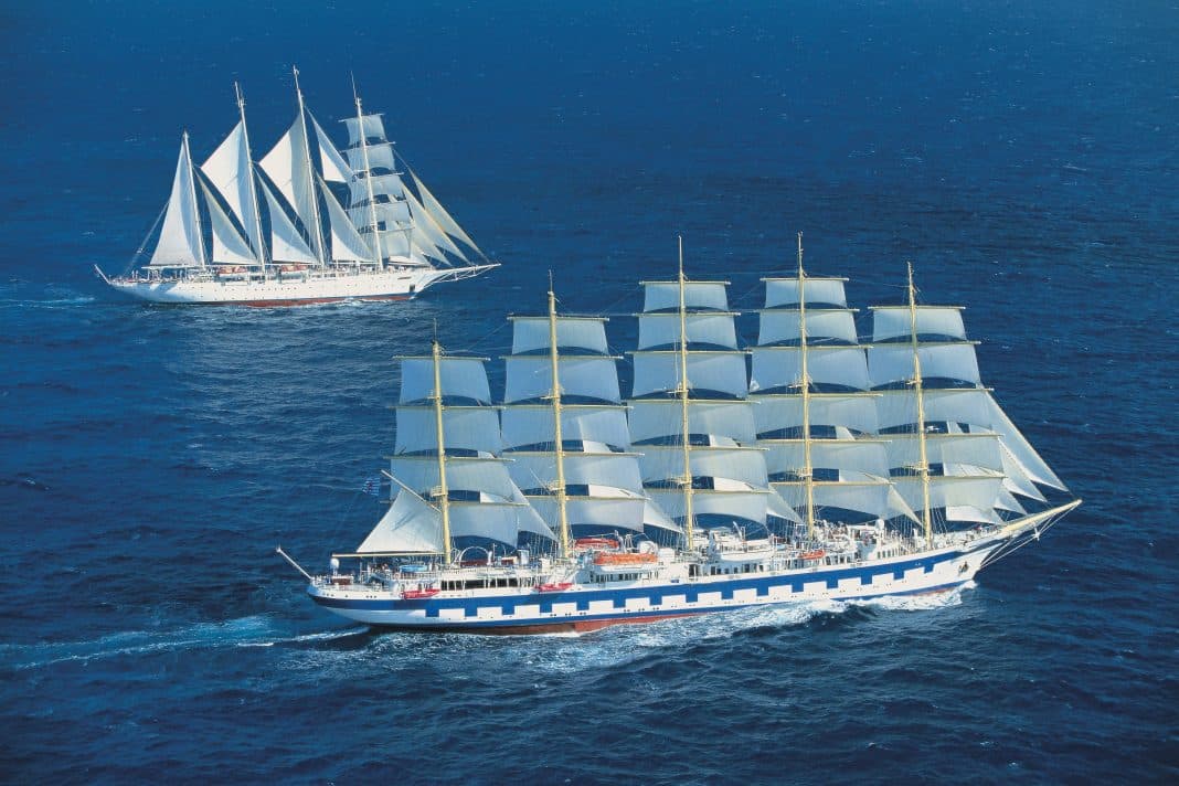 Die Großsegler der Reederei Star Clippers setzen im Winter in der Karibik die Segel. Foto: © Star Clippers