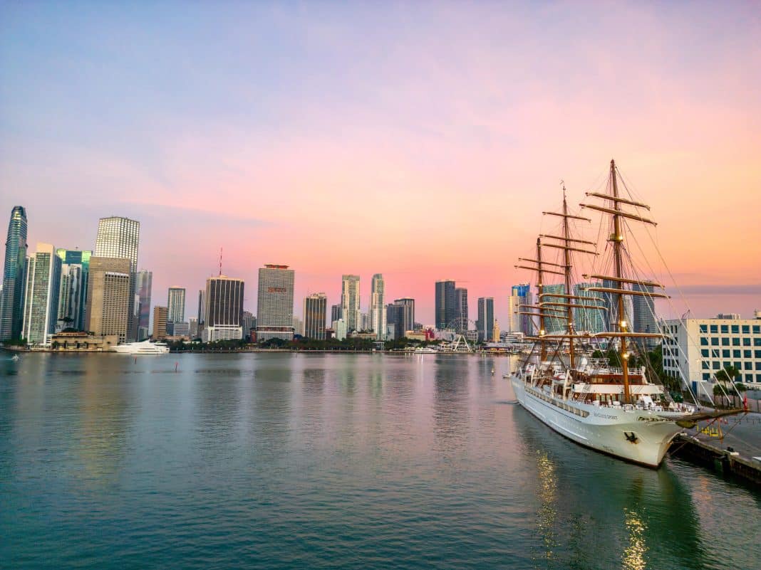 Sea Cloud Spirit läuft erstmals Miami an. Foto: © Sea Cloud Cruises GmbH