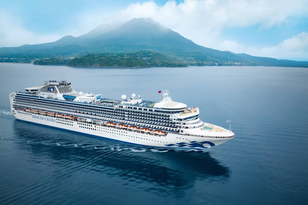 Die Diamon Princess im japanischen Kagoshima. Foto: Princess Cruises