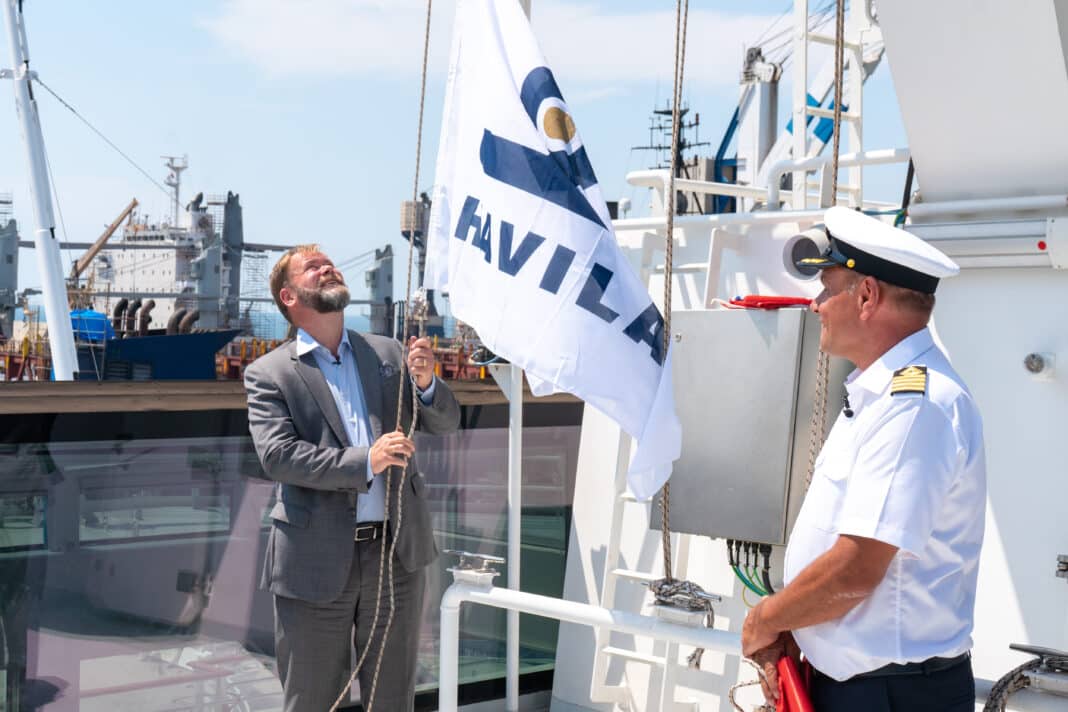 Auf gleich zwei neuen Schiffen weht seit dieser Woche die Havila-Flagge. Hier an Bord der Havila Polaris. Foto: Havila Kystruten
