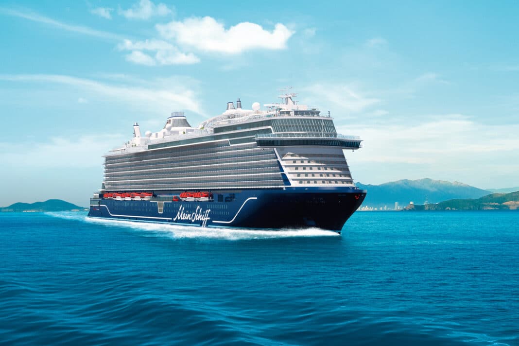 Neues Rendering des TUI Cruises Neubaus mit dem Arbeitstitel 