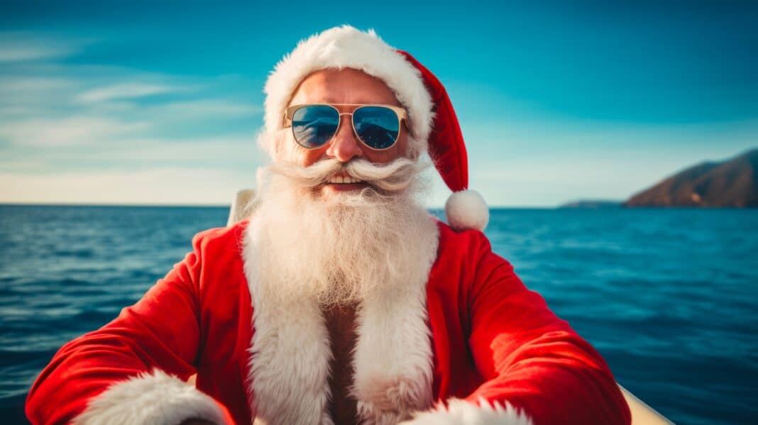 Santa Claus geht nach den Feiertagen auf Kreuzfahrt - in echt!. Foto: © Adobe Stock / Generative Professor