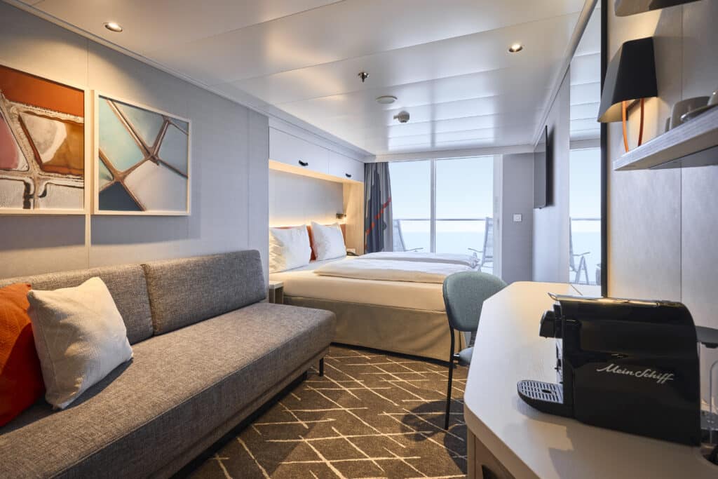 Standard-Balkonkabine. Foto: TUI Cruises