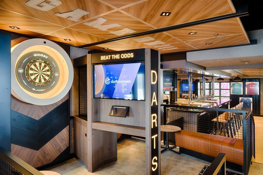 All-Stars Sports Bar an Bord der MSC World America, Foto: © MSC Cruises / Ivan Sarfatti