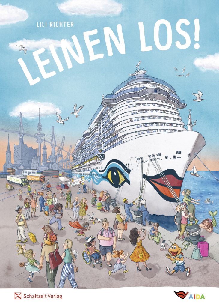 Das Wimmelbuch „Leinen los” von Lili Richter erscheint im Mai 2025 im Schaltzeit Verlag (12,95 €, 16 Seiten, ISBN 978-3-946972-78-5, geeignet für Kinder ab 2 Jahren). Foto: © Schaltzeit Verlag