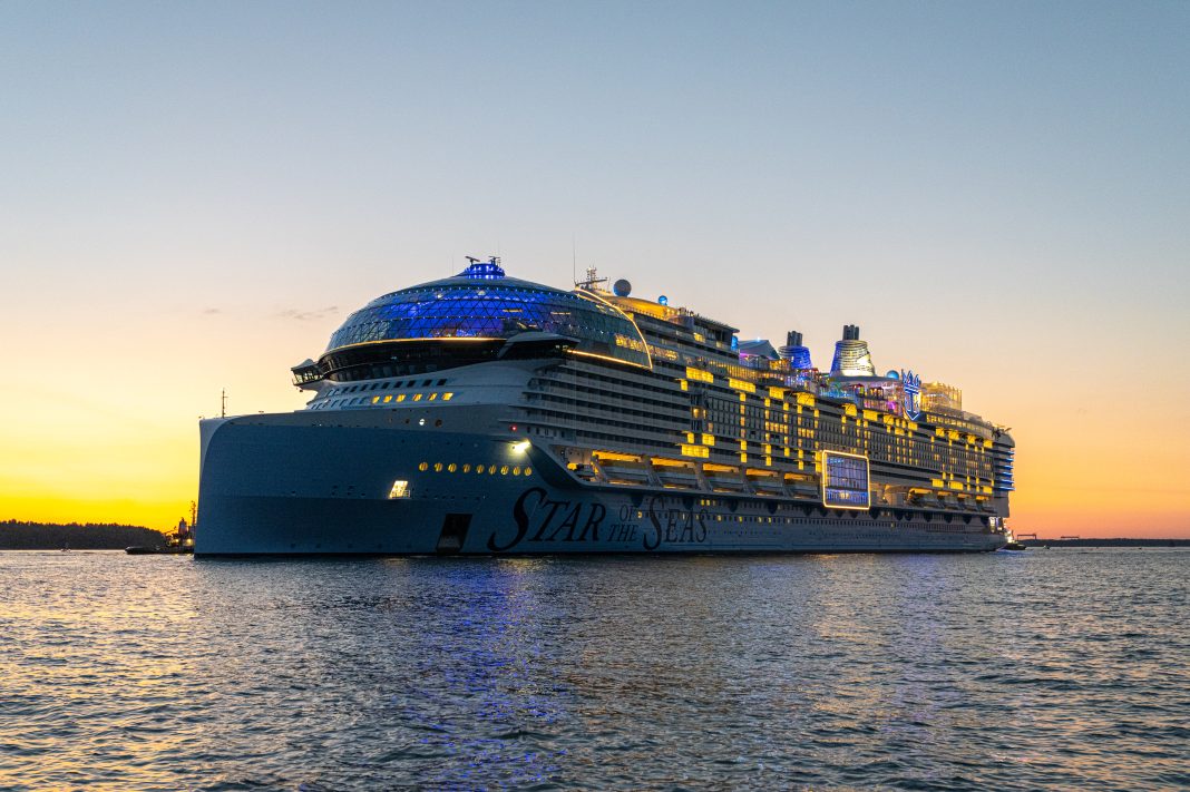 Die Star of the Seas, soll am 16. August ihre erste kommerzielle Reise starten. Die Taufe ist derzeit für den 20. August im Anschluss an diese Reise vorgesehen. Foto: © Royal Caribbean International