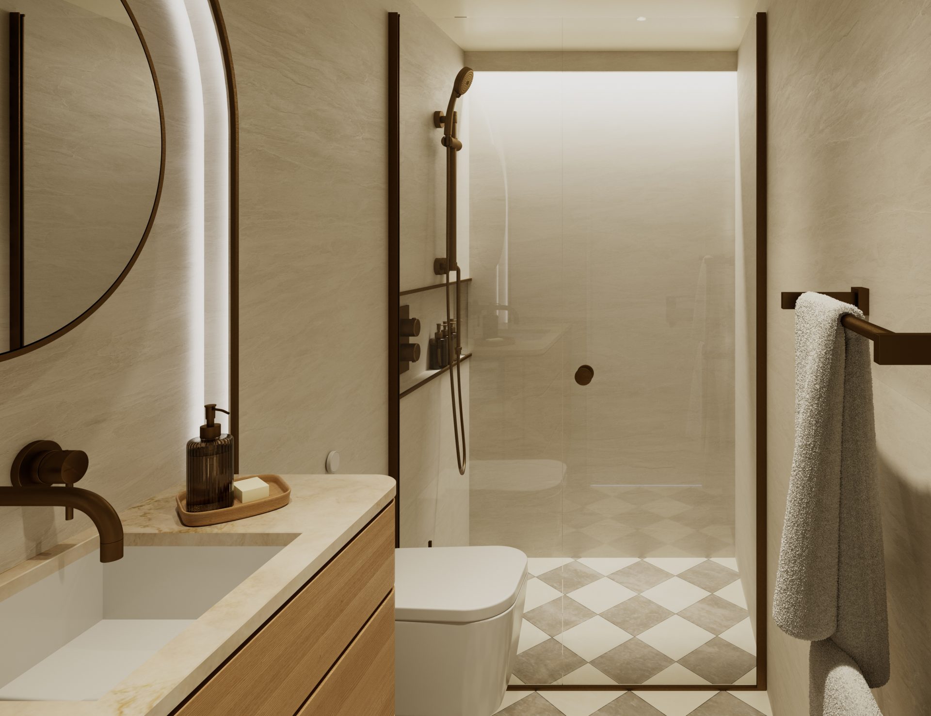 Bad einer Balkonkabine; Foto: © Celebrity River Cruises