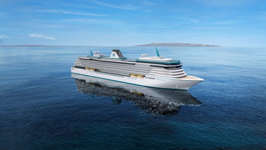 So soll der Neubau von Crystal Cruises aussehen. Grafik: Crystal Cruises