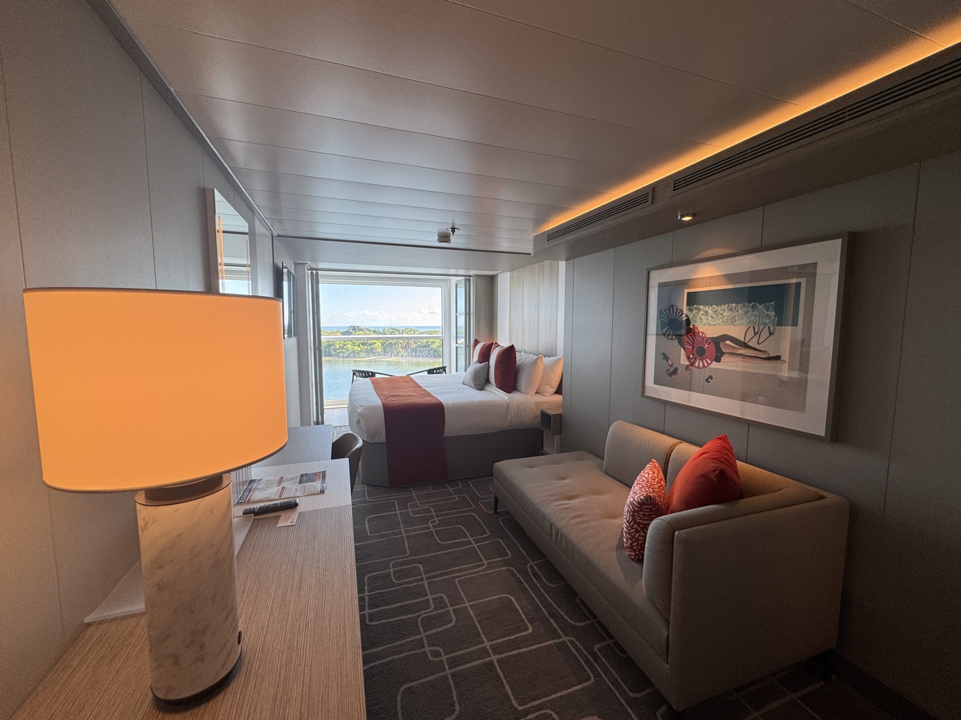 Infinity-Veranda-Kabine auf der Celebrity Xcel. Foto: Christoph Assies