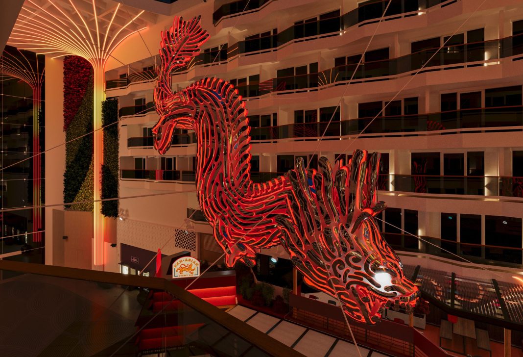 Drachenskulptur, MSC World Asia, Foto: © MSC Cruises