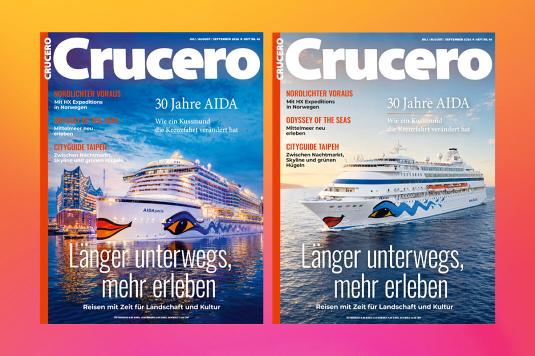 Manchmal reicht ein Cover nicht, um eine Geschichte zu erzählen. Deshalb erscheint die neue Ausgabe von CRUCERO mit einem Titelsplit: zwei Motive, zwei Perspektiven, ein Thema. Die Covermotive sind eigens für diese Ausgabe visualisierte CRUCERO-Interpretationen. Foto: © CRUCERO / Cursus Media Verlags GmbH