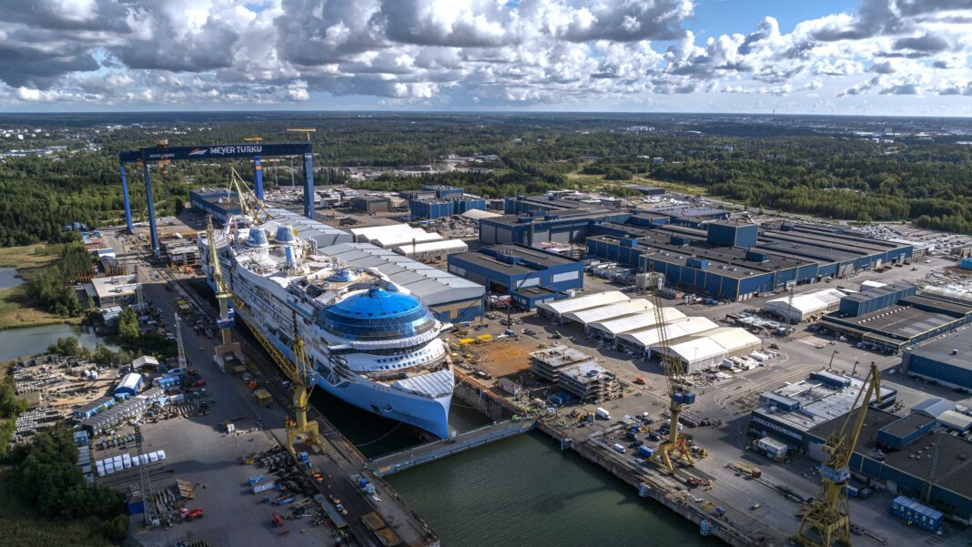 Die Hero of the Seas im Dock der Werft Meyer Turku. Foto: Meyer Turku