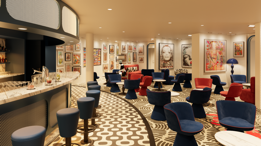 Visualisierung der neuen Art Bar auf AIDAperla